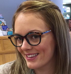 Lindsay Head in her WOOW designer eyewear