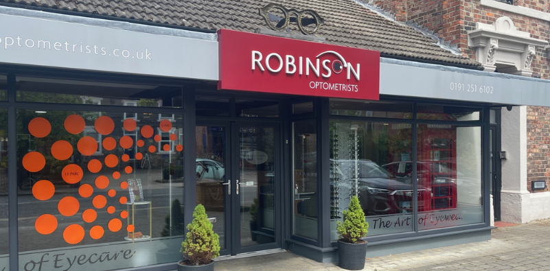 An image of the exterior of Robinson Optometrists.