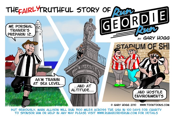 Run Geordie Run cartoon image